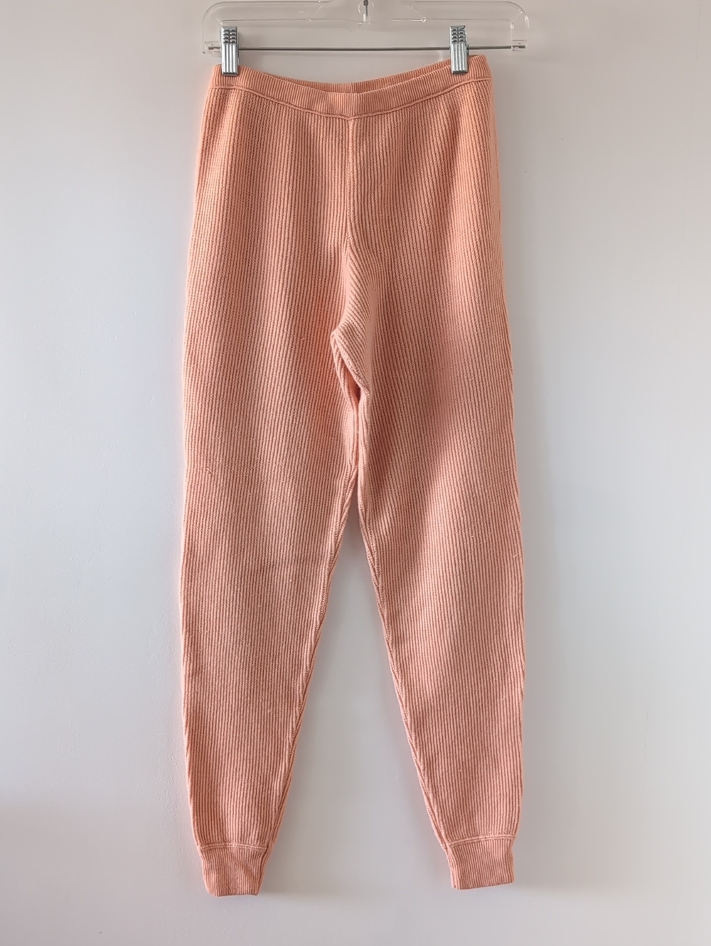 RODIER Wool Blend Ribbed Leggings - Salmon Pink
